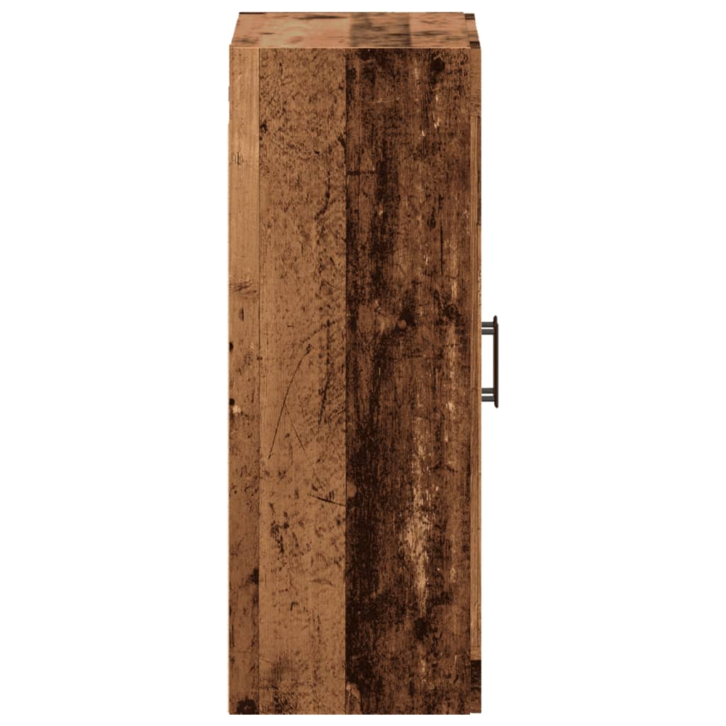 skænk 69,5x34x90 cm konstrueret træ antikt trælook