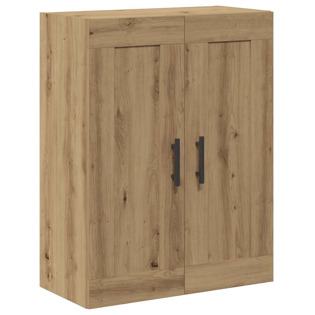 vægskab 69,5x34x90 cm konstrueret træ egetræsfarve