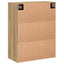 vægskab 69,5x34x90 cm konstrueret træ egetræsfarve