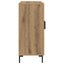 skab 90x34x80 cm konstrueret træ egetræsfarve