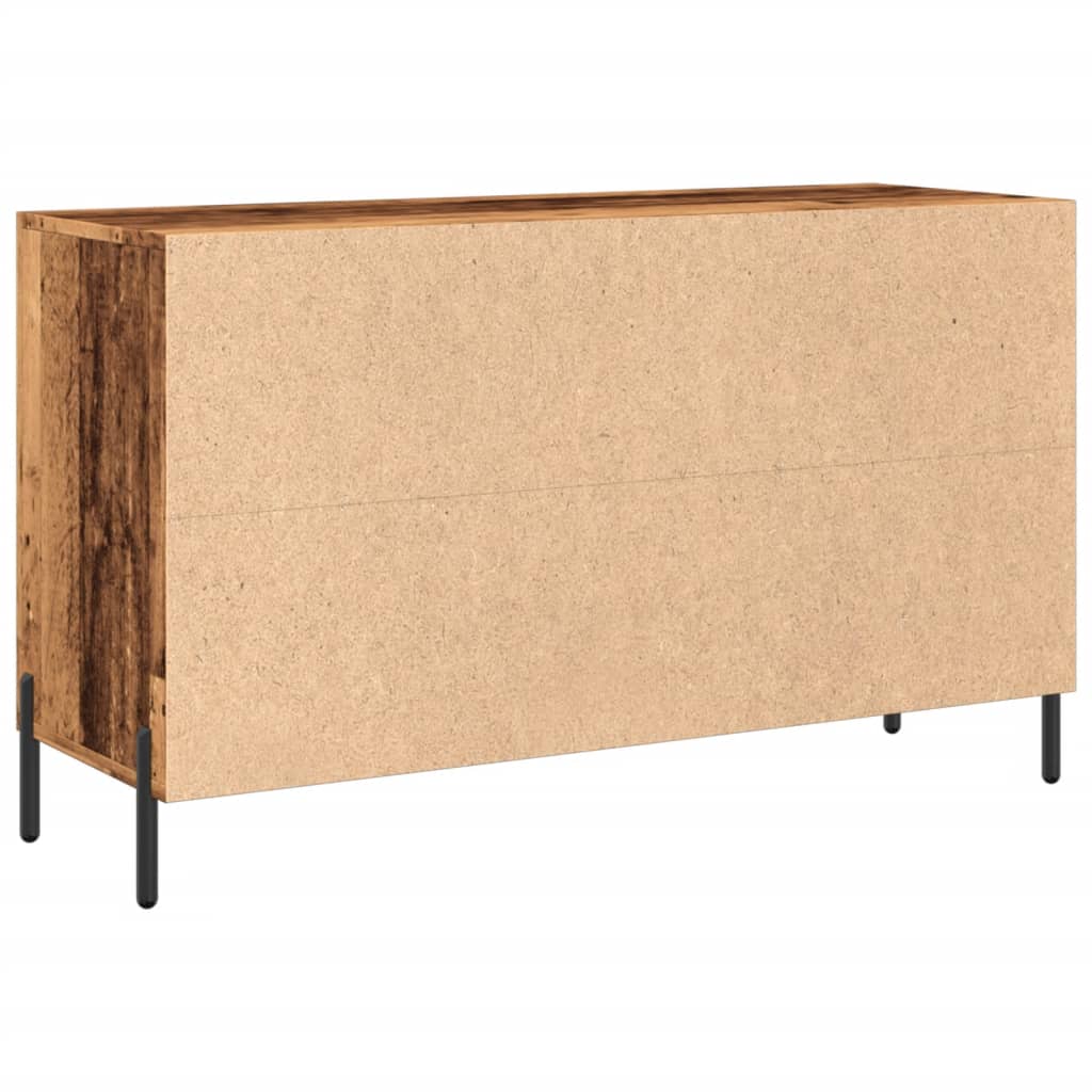 skænk 100x36x60 cm konstrueret træ gammelt træ-look