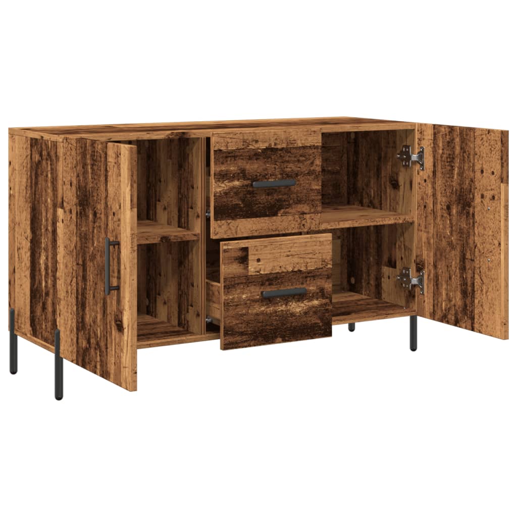 skænk 100x36x60 cm konstrueret træ gammelt træ-look