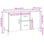 skænk 100x36x60 cm konstrueret træ gammelt træ-look