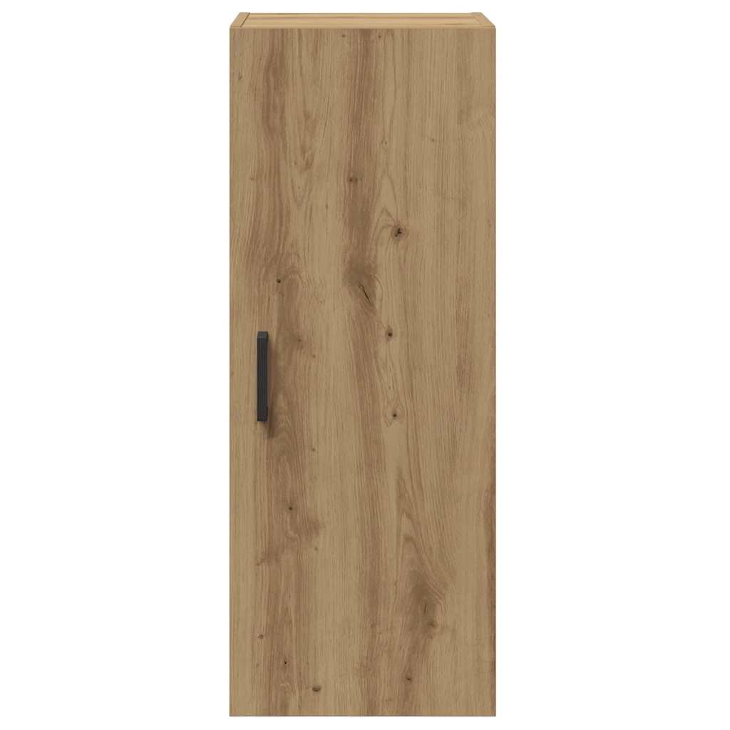 vægskab 34,5x34x90 cm konstrueret træ egetræsfarve