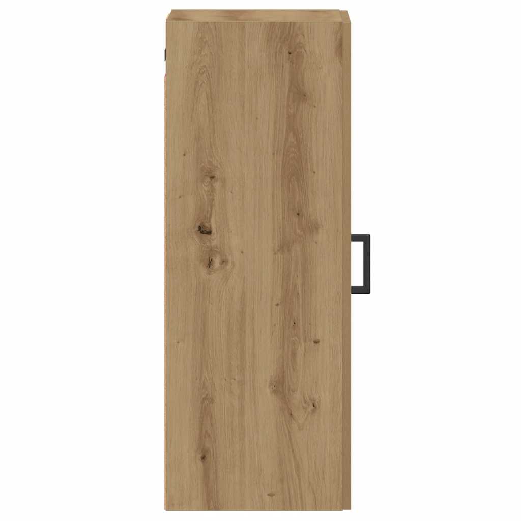 vægskab 34,5x34x90 cm konstrueret træ egetræsfarve