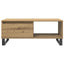 sofabord 90x50x36,5 cm konstrueret træ kunsteg