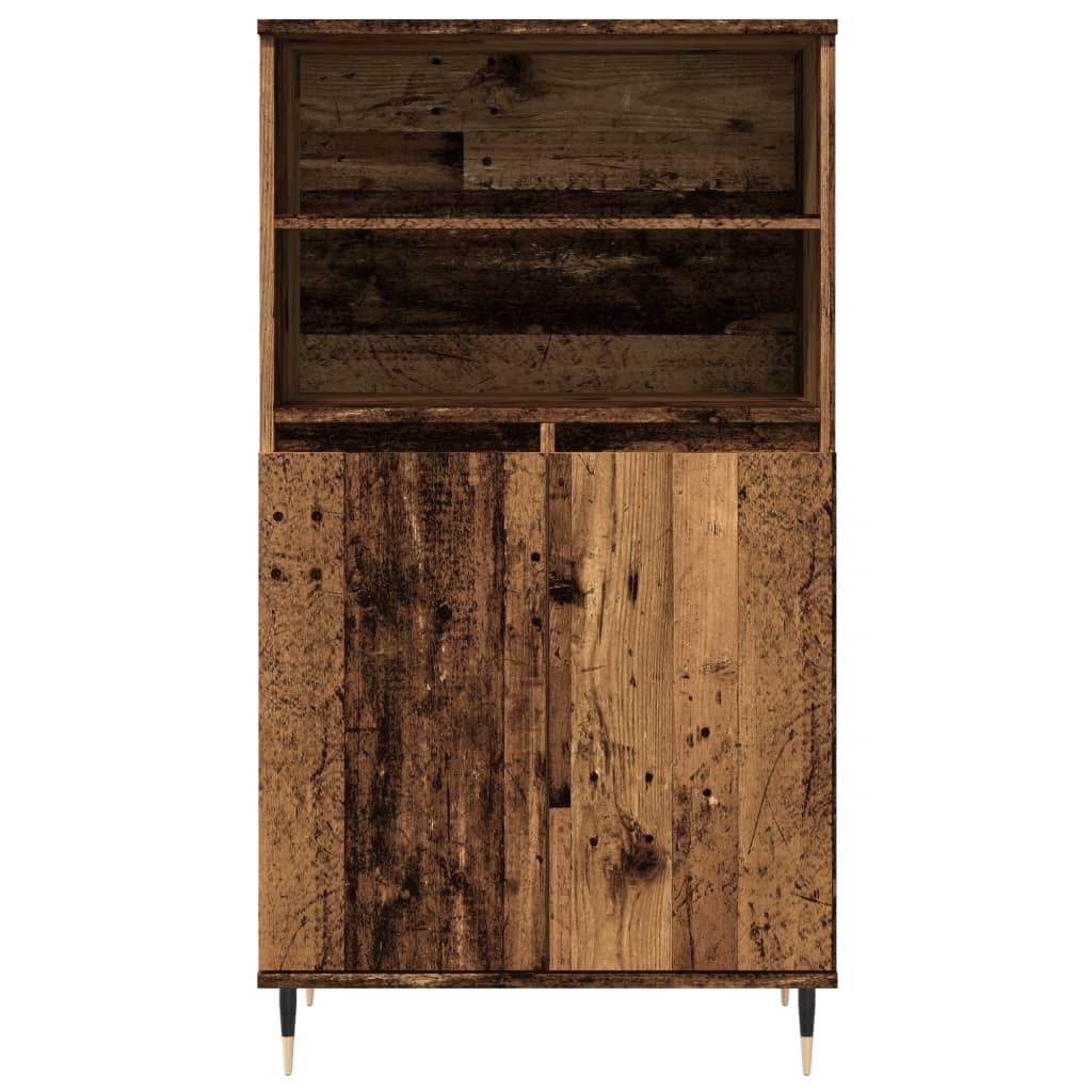 skab 60x36x110 cm konstrueret træ gammelt træ-look