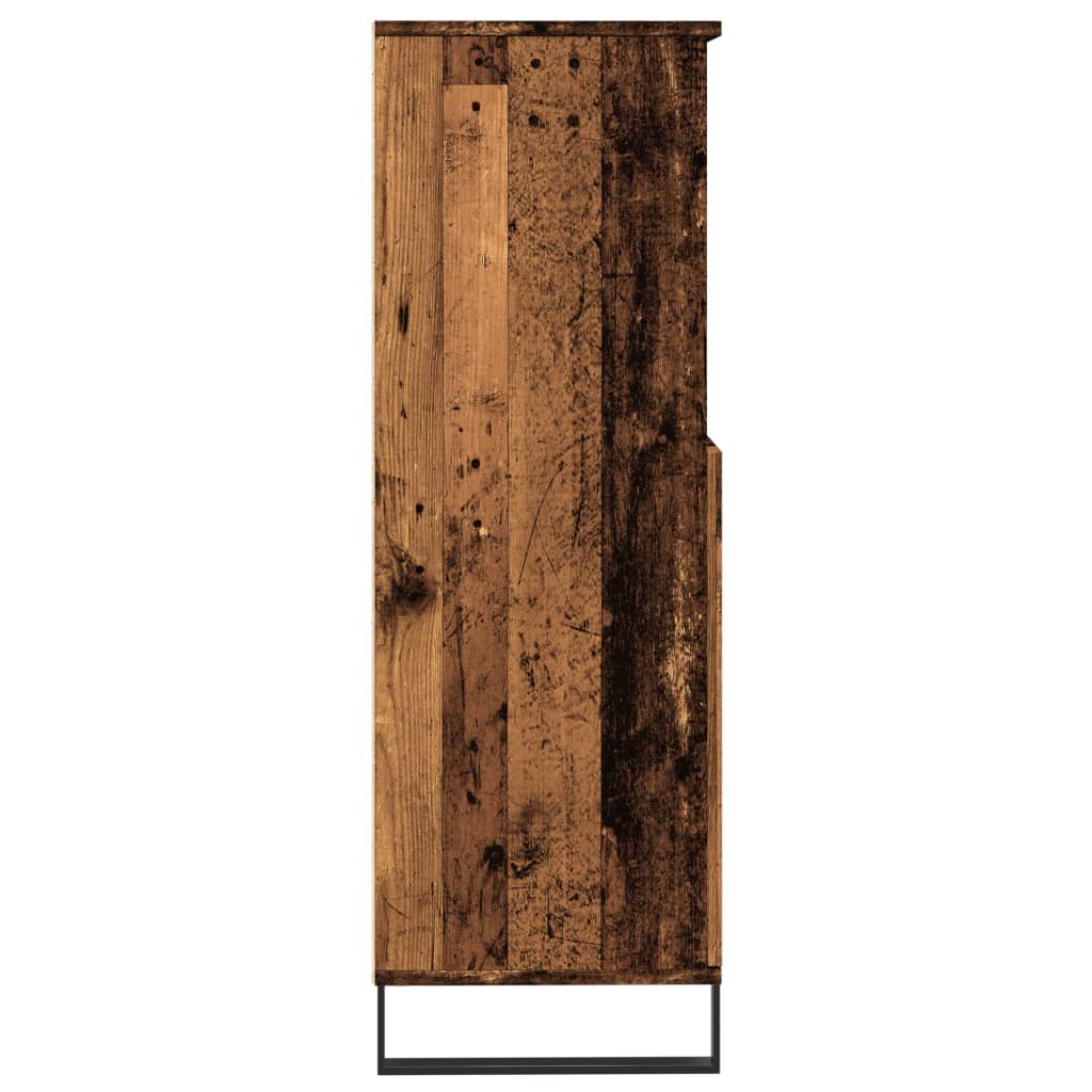 skab 60x36x110 cm konstrueret træ gammelt træ-look