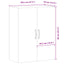 vægskab 69,5x34x90 cm konstrueret træ gammelt træ-look