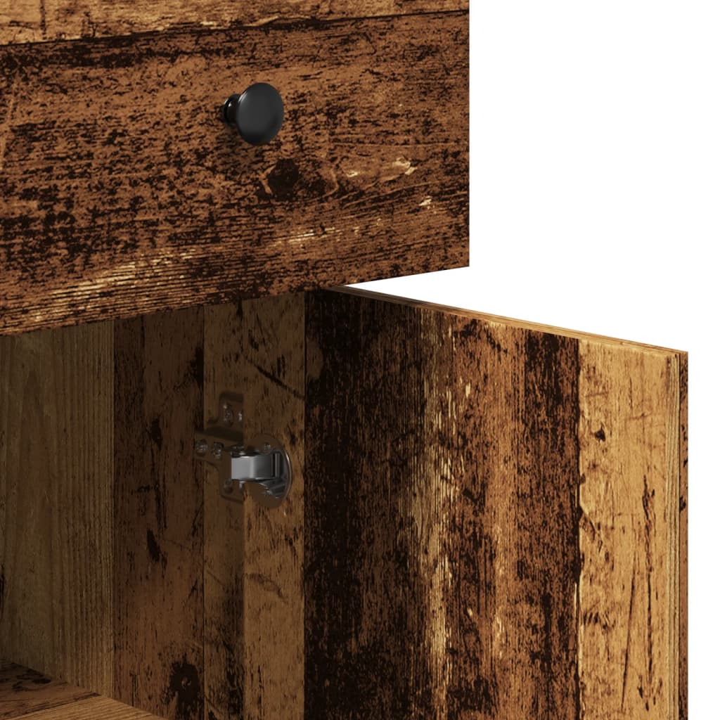 skab 70x30x80 cm konstrueret træ antikt trælook
