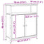 skab 70x30x80 cm konstrueret træ kunsteg