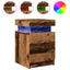 sengeborde 2stk. 35x39x55cm LED konstrueret træ gammelt trælook