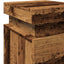 sengeborde 2stk. 35x39x55cm LED konstrueret træ gammelt trælook
