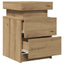 sengeborde 2 stk. 35x39x55 cm LED-lys konstrueret træ kunsteg