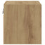 væghængte tv-borde 2 stk. med LED-lys 30x28,5x30 cm artisan eg