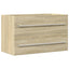 vaskeskab 80x38,5x48 cm konstrueret træ gammelt trælook