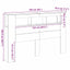 sengegavl m. LED-lys 160x18,5x103,5 cm konstrueret træ kunsteg