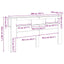 sengegavl m. LED-lys 200x18,5x103,5 cm konstrueret træ kunsteg