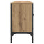 tv-bord med skuffe 200x25x44 cm konstrueret træ kunsteg