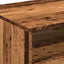 sofabord med LED-lys 90x49x40 cm gammelt trælook