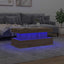 sofabord med LED-lys 90x50x40 cm kunsteg