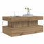 sofabord med LED-lys 90x50x40 cm kunsteg