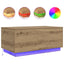 sofabord med LED-lys 90x50x40 cm kunsteg