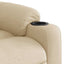massagestol stof cremefarvet