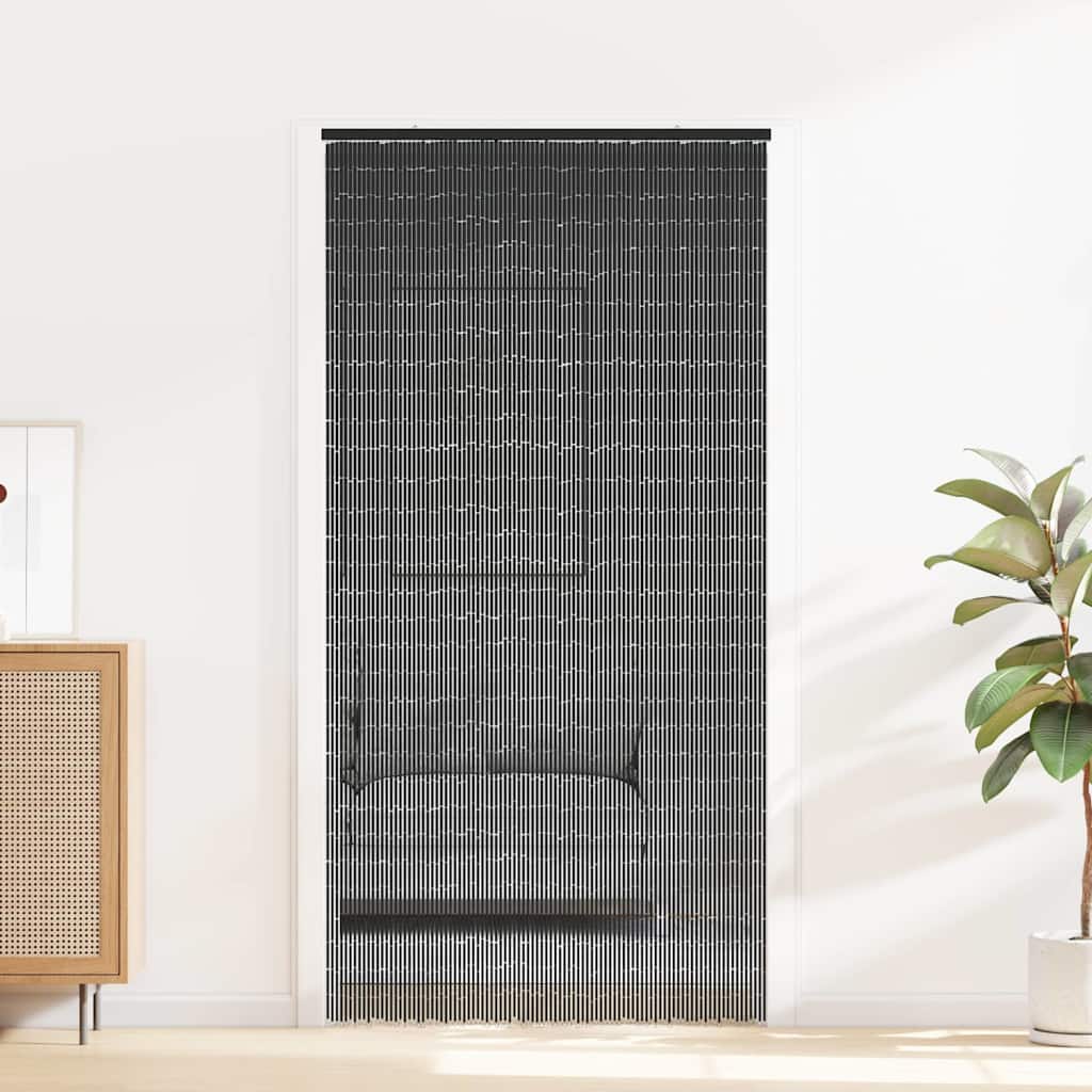 insektgardin til døren 90x220 cm bambus mørkegrå