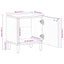 sengeborde 2 stk. 40x33x46 cm massivt mangotræ sort