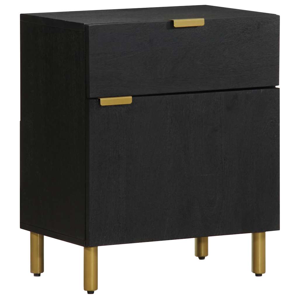 sengebord 50x33x60 cm konstrueret træ sort billede