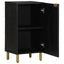 kommode 90x34x80 cm konstrueret træ sort