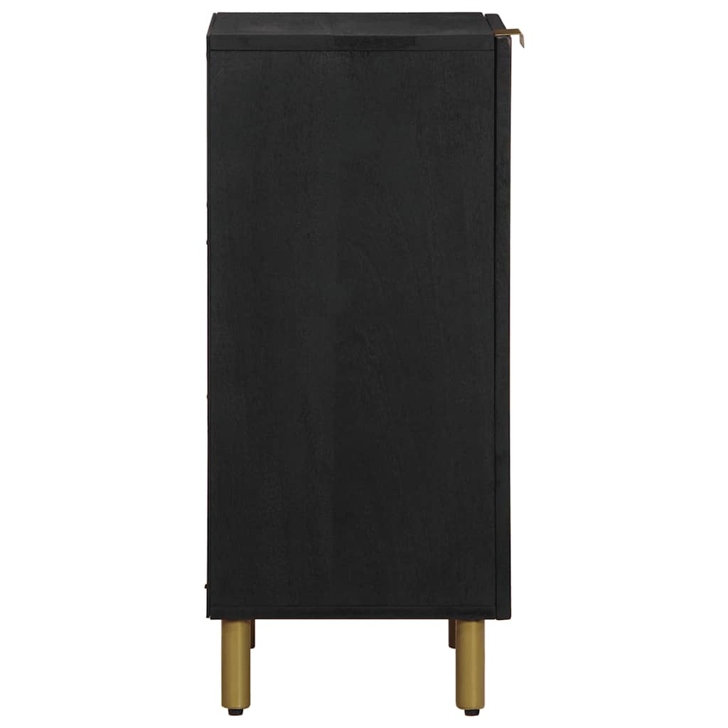 kommode 90x34x80 cm konstrueret træ sort