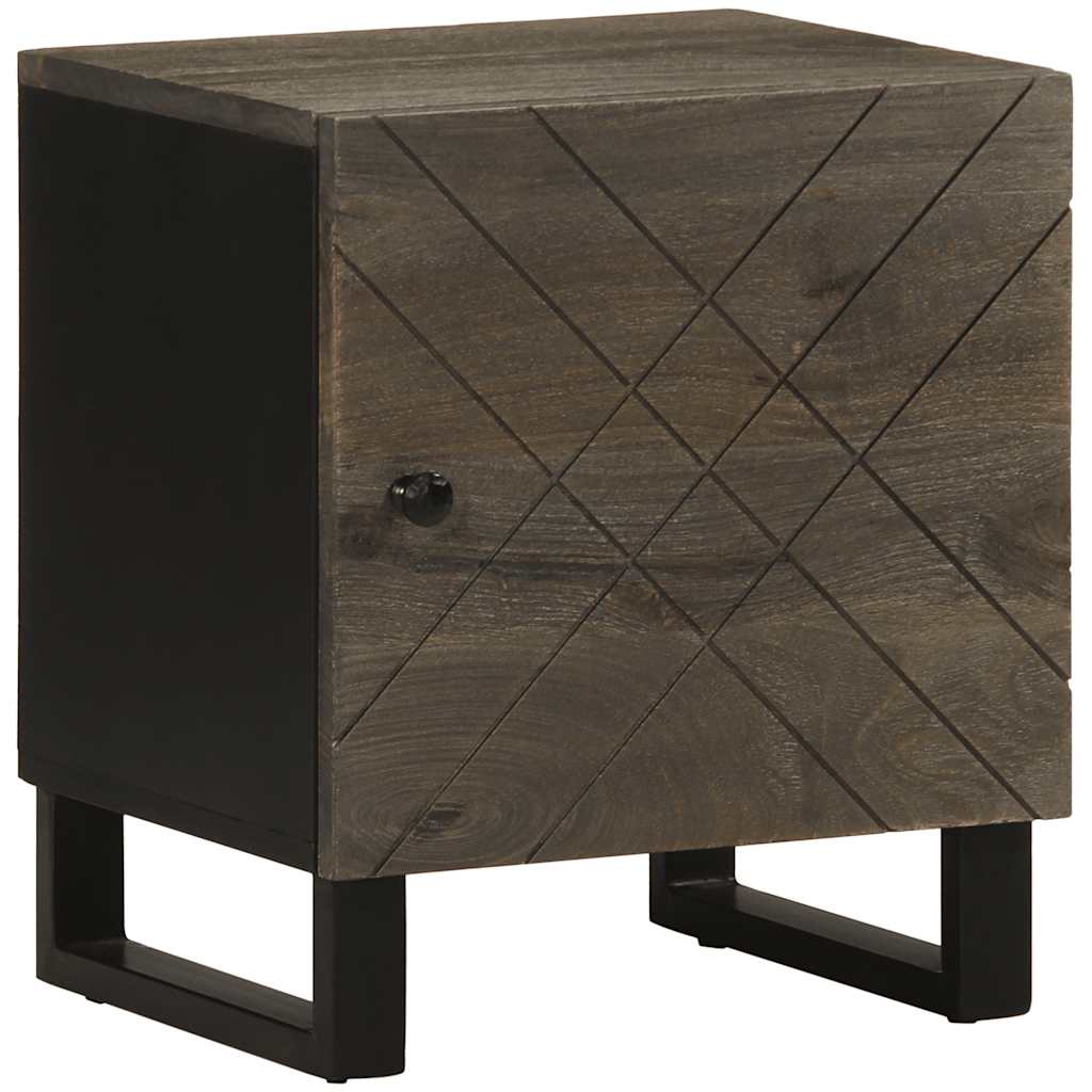 sengebord 40x33x46 cm massivt mangotræ sort billede
