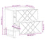sengebord 40x33x46 cm massivt mangotræ sort
