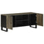 tv-bord 105x33x46 cm massivt mangotræ sort