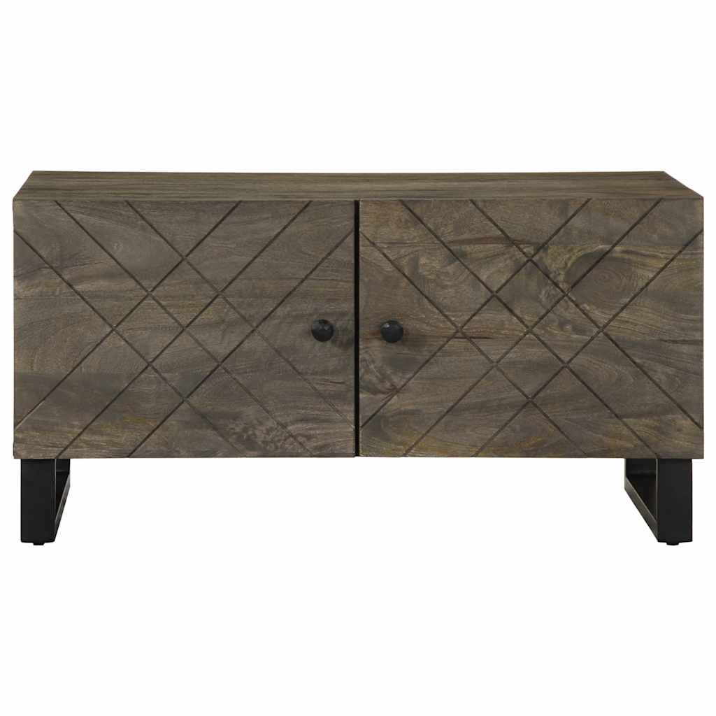 sofabord 80x50x40 cm massivt mangotræ sort