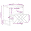 sengebord 40x33x46 cm massivt mangotræ sort