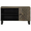 tv-bord 80x33x46 cm massivt mangotræ sort