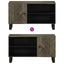 tv-bord 80x33x46 cm massivt mangotræ sort