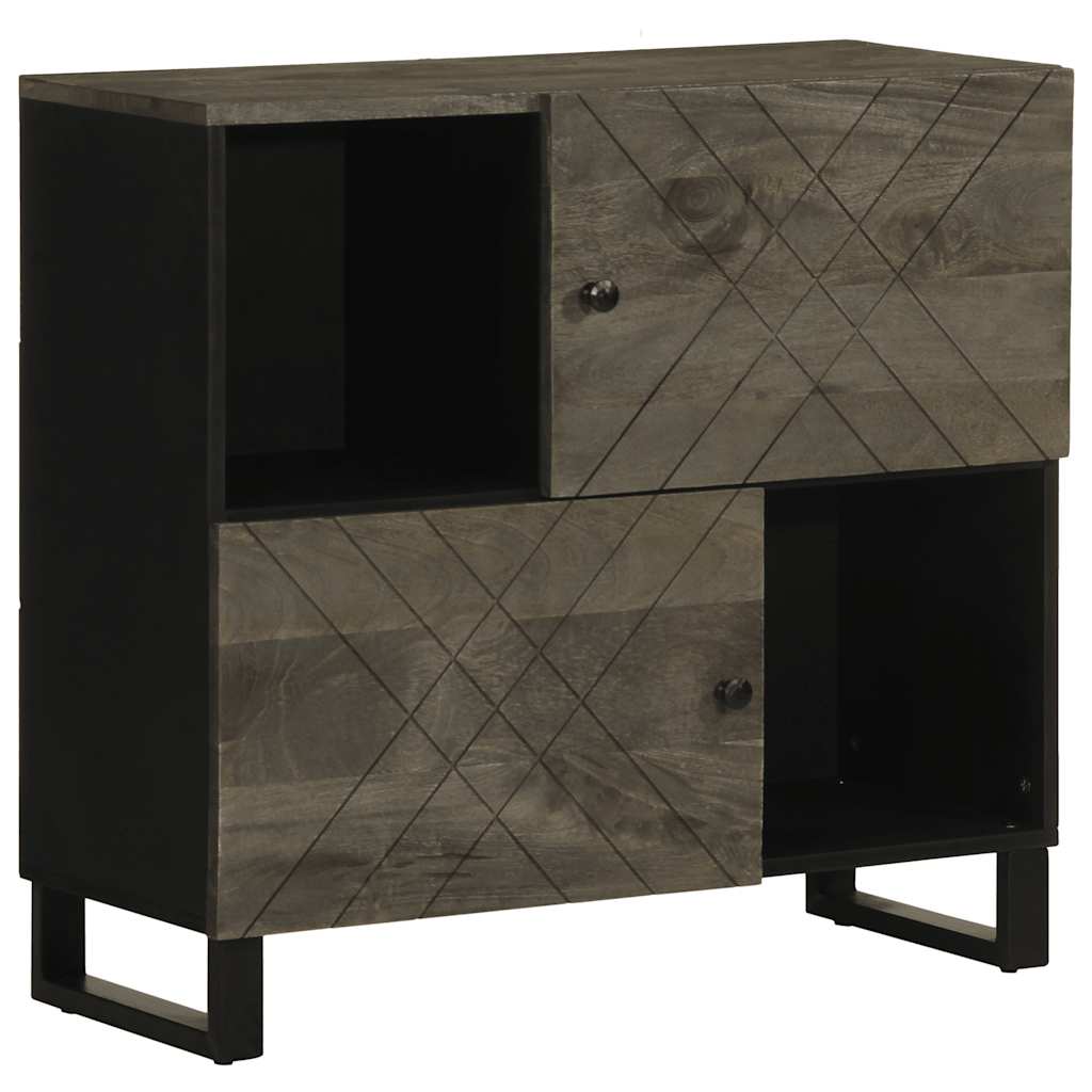 skænk 80x33x75 cm massivt mangotræ sort