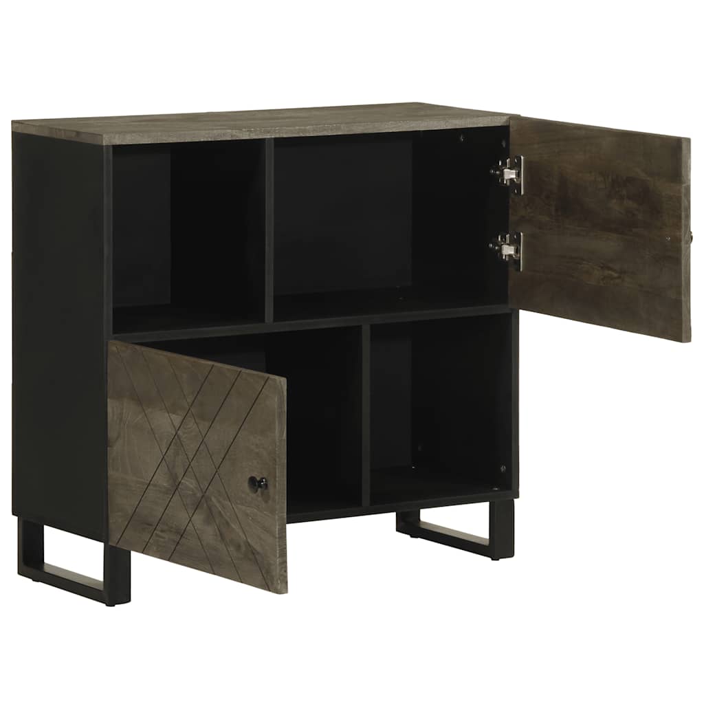 skænk 80x33x75 cm massivt mangotræ sort
