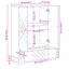 skab 60x33x100 cm massivt mangotræ sort