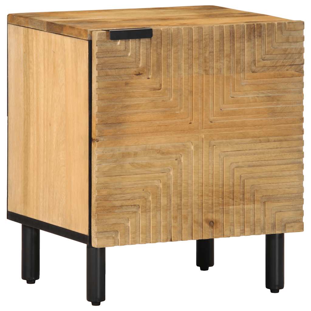 sengebord 40x33x46 cm massivt mangotræ brun billede