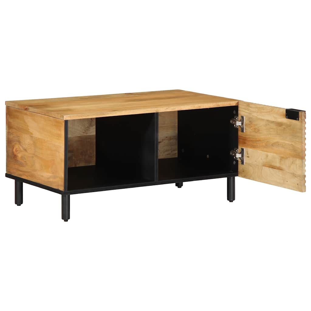 sofabord 80x50x40 cm massivt mangotræ brun