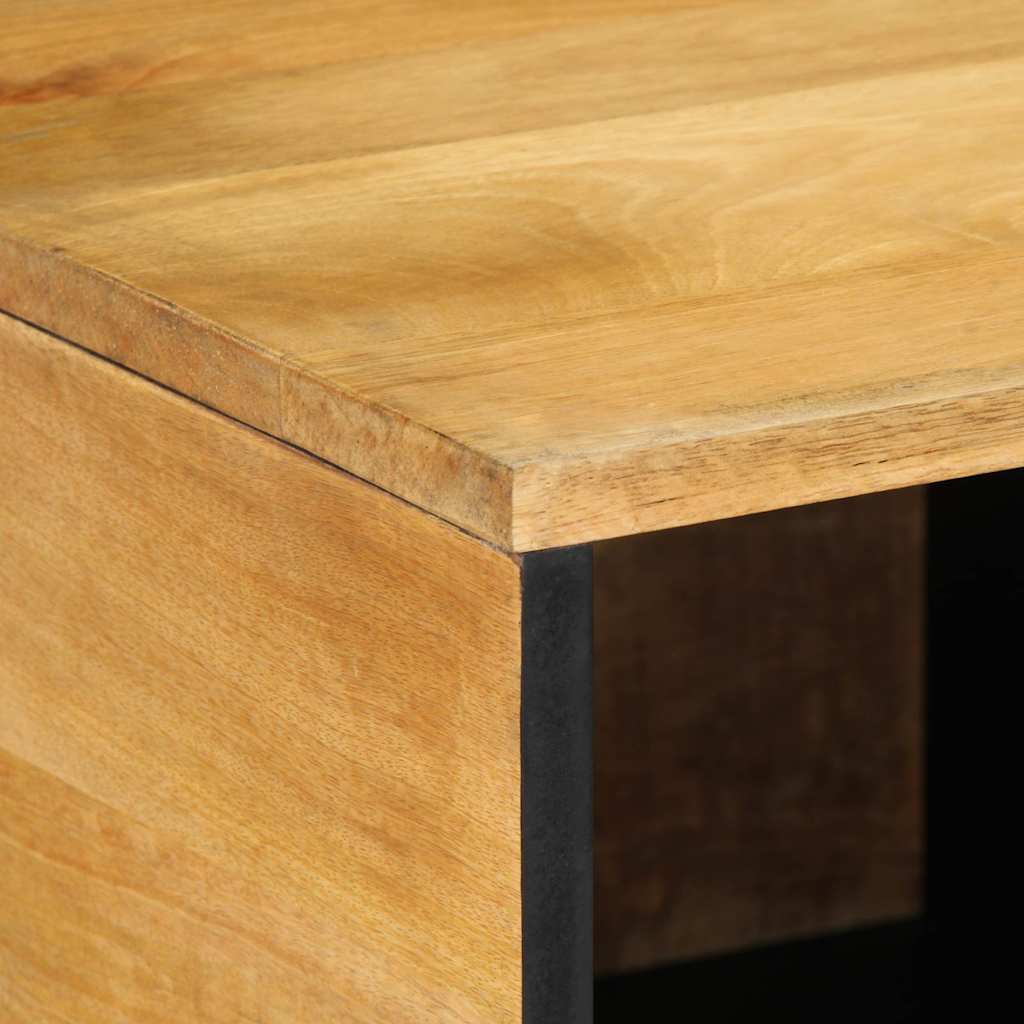 sofabord 80x50x40 cm massivt mangotræ brun