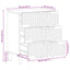 sengebord 50x33x60 cm massivt mangotræ brun