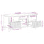 tv-bord 100x33x46 cm massivt mangotræ brun