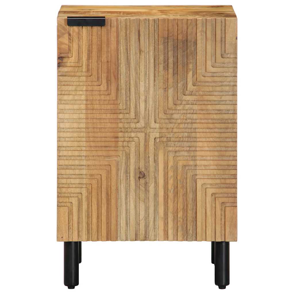 badeværelsesskab 38x33,5x58 cm massivt mangotræ brun