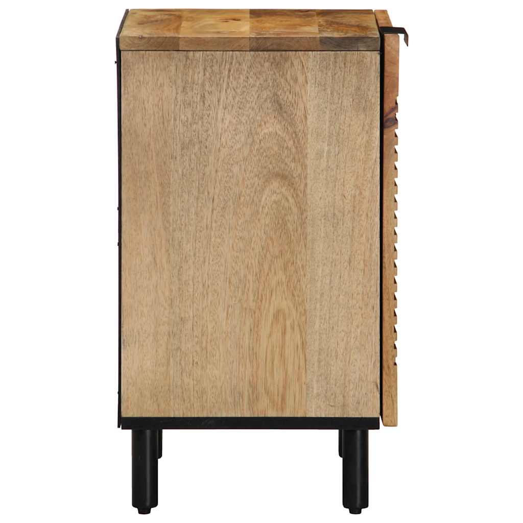 badeværelsesskab 38x33,5x58 cm massivt mangotræ brun